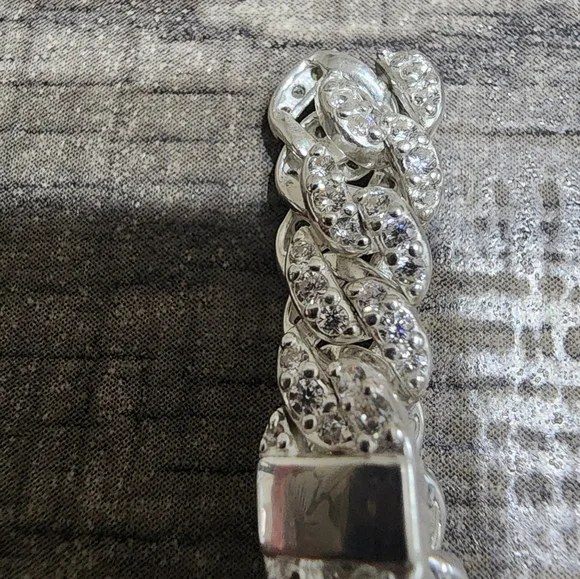 Pandora Pavé Cuban Chain Ring Size 56 US 7.5 - Picture 9 of 9